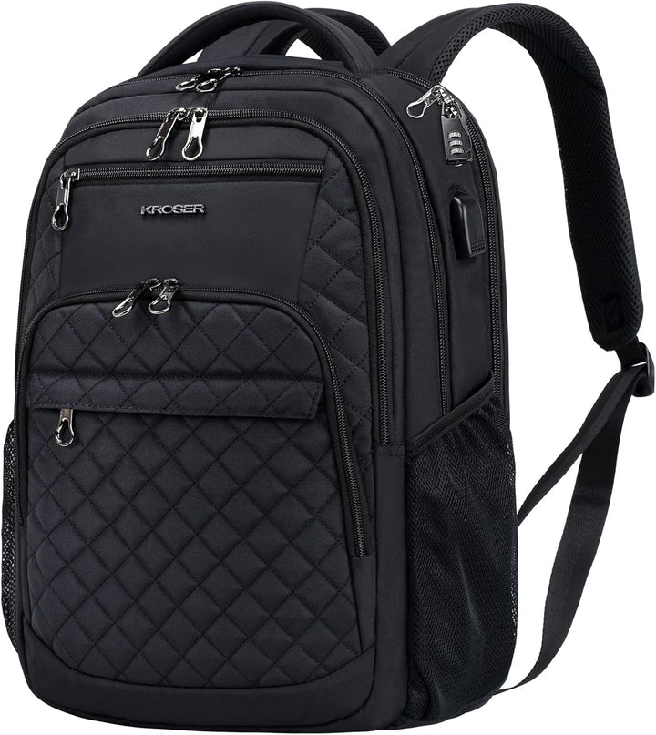 KROSER Laptop Rucksack 17,3'' Business Rucksack Schulrucksack Grosser Wasserdicht Taschen Reise Back
