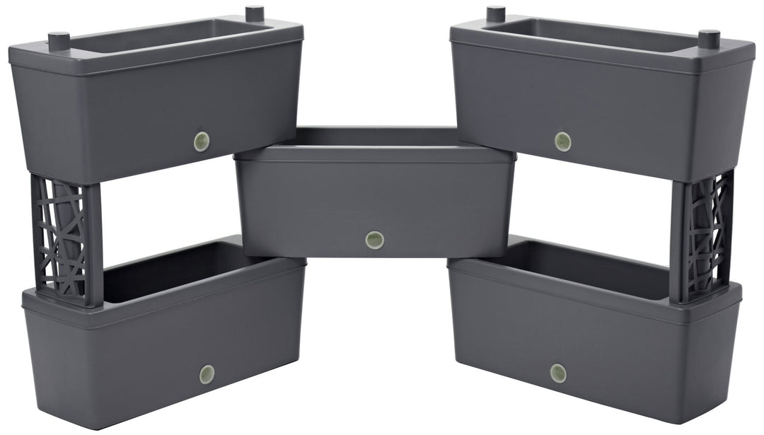 Bama Nässestop S18 Garten Modular Brick Pflanzgefässe, 59 x 23 x 27 cm Grau, Grau