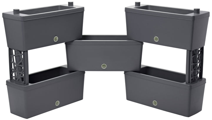 Bama Nässestop S18 Garten Modular Brick Pflanzgefässe, 59 x 23 x 27 cm Grau, Grau