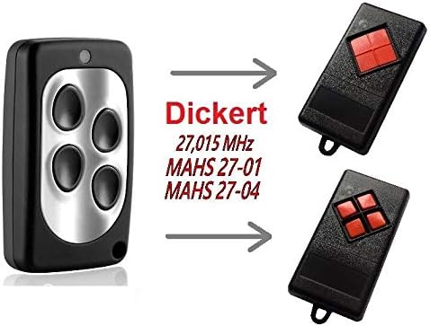 Handsender für Dickert 27 MHz ersetzt MAHS27-01 - MAHS27-04 und AHS27 Funk 27.015 Fernbedienung 27,0