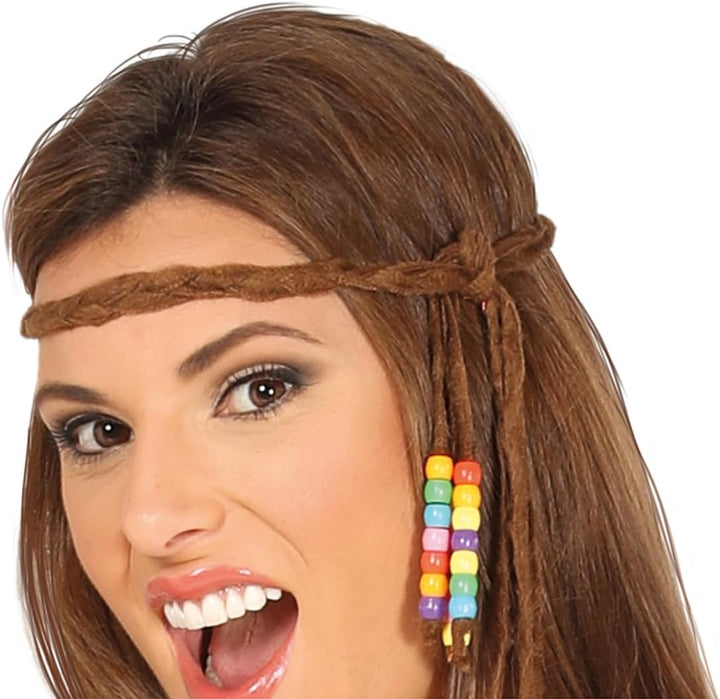 FIESTAS GUIRCA | Damen Hippie Kostüm - Kleid und Weste - 60er Jahre, Retro und Boho Stil für Kostümp