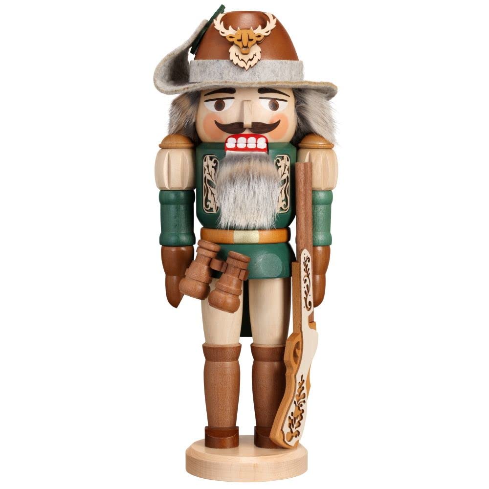 Zeidler Nussknacker Förster / Jäger 38cm - feines Naturholz - Handarbeit aus dem Erzgebirge