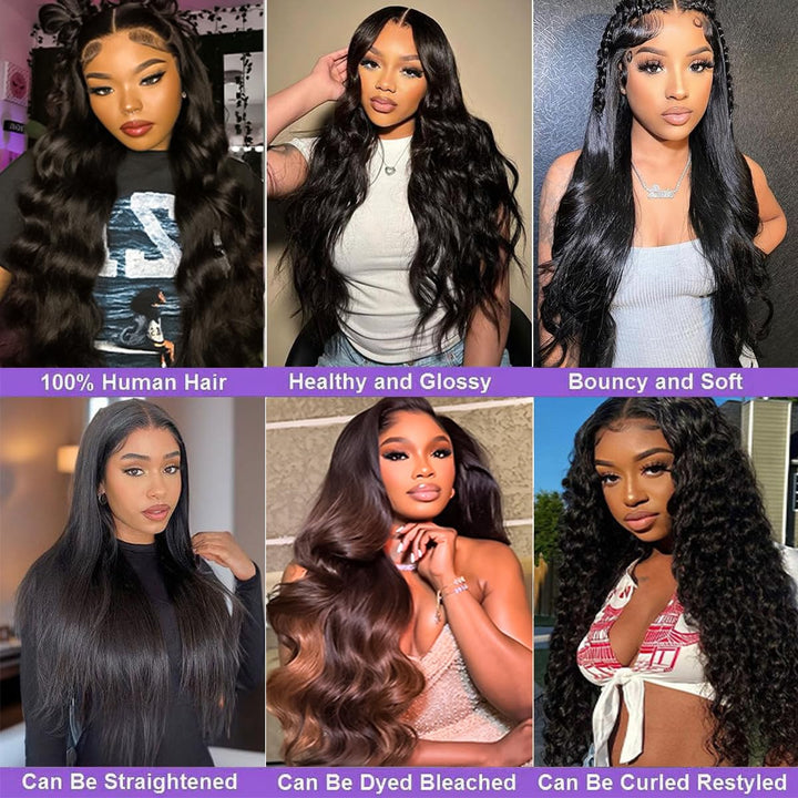Body Wave Bundles Human Hair Echthaar Tressen Extensions Menschliches Haar Extensions 3 Bundles 100g
