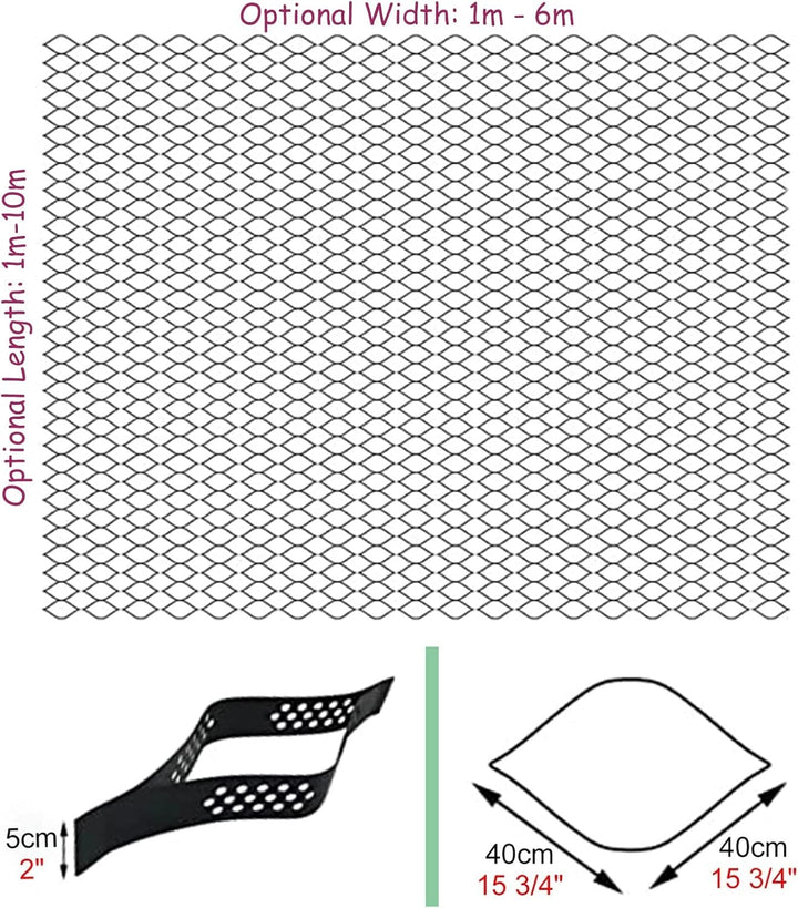 rasengitter Kunststoff Skalierbares Geogitter, Einfahrt Schottergitter Gartenschuppen Basis Kit Geoz