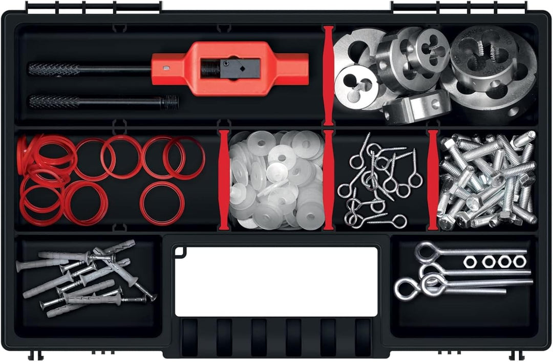 rg-vertrieb 5X Sortimentskasten Werkzeugkiste Organizer Set 5 Stück Sortierbox NORS Kleinteilemagazi