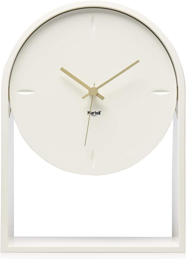 Kartell Air du Temps Tischuhr, Plastik, Weiss, 21.5 x 8 x 30 cm, Weiss