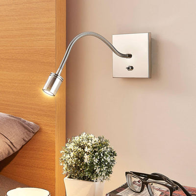 Lindby LED Wandleuchte, Wandlampe Innen 'Berfin' (Modern) in Chrom aus Metall u.a. für Schlafzimmer