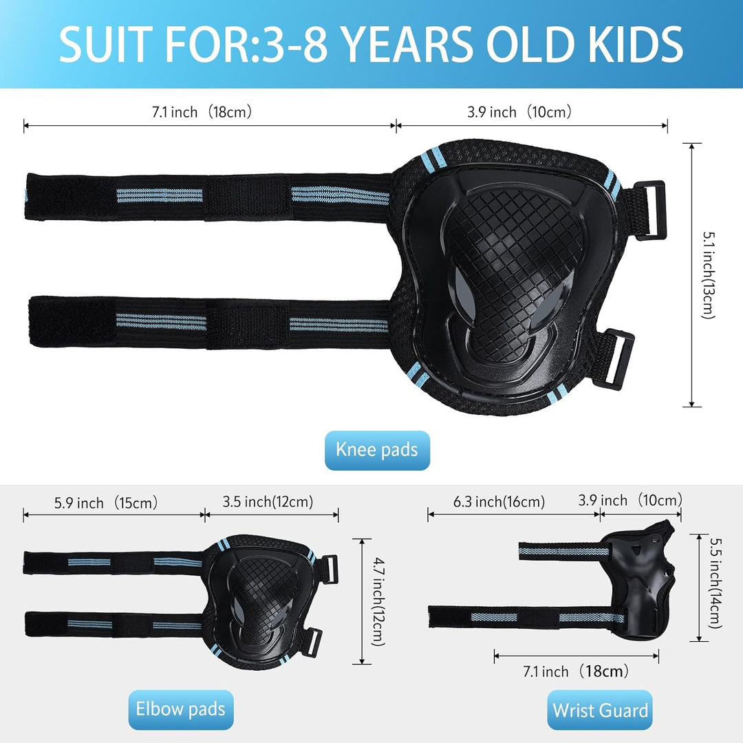 Kinder Knieschoner Ellenbogenschoner und Handgelenkschoner Set, Schützer Set[6pcs] für Kinder Kniesc