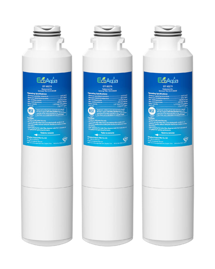 EcoAqua EFF-6027A Kühlschrank Wasserfilter Kompatibel mit Samsung DA29-00020B, DA29-00020A, 04609101