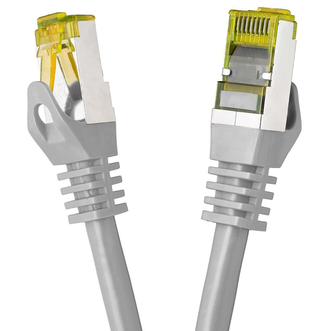 BIGtec LAN Kabel 10 Stück 25m Netzwerkkabel CAT7 Ethernet Internet Patchkabel CAT.7 grau Gigabit dop