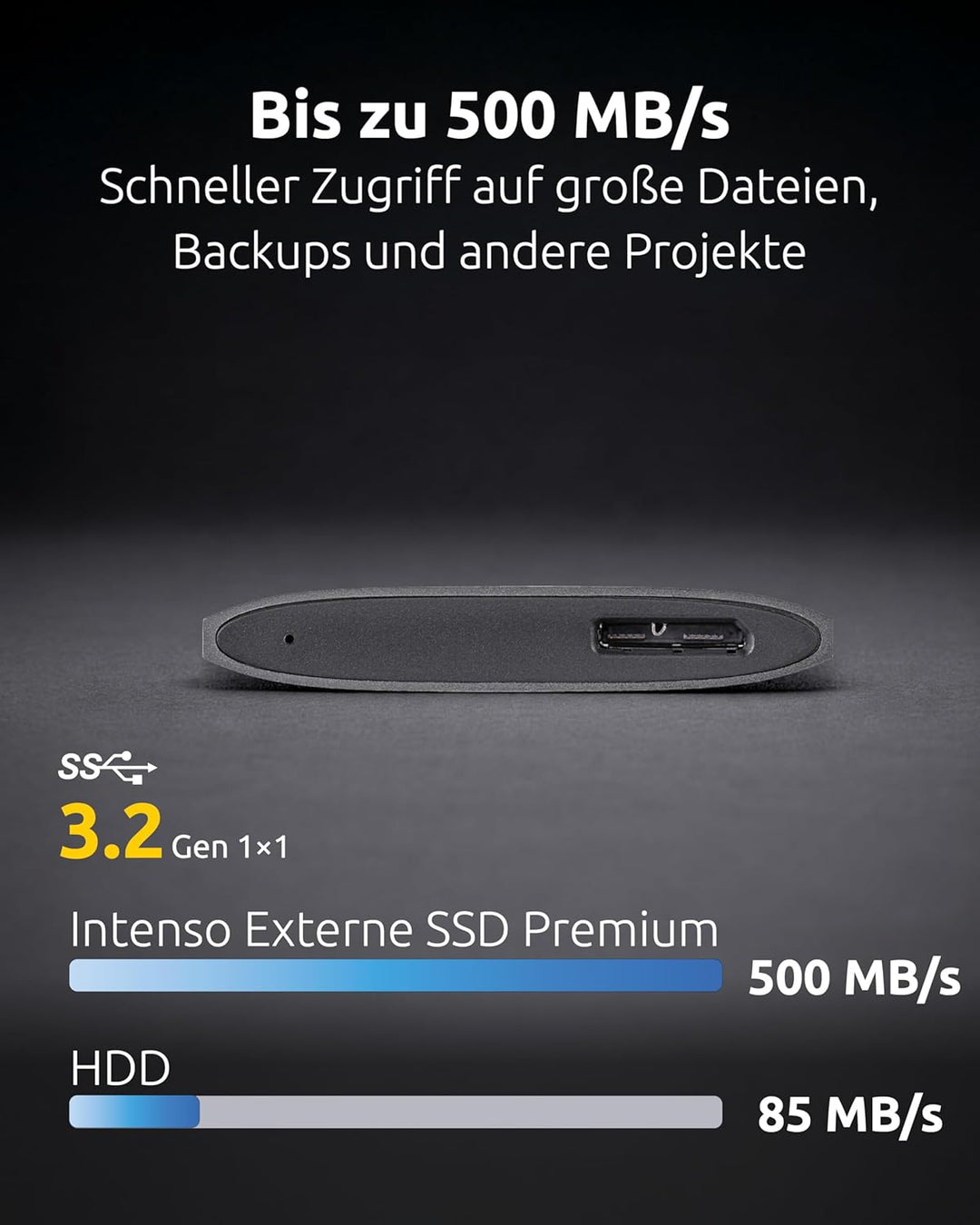Intenso External SSD 256GB Premium 250 GB Premium, 250 GB Premium