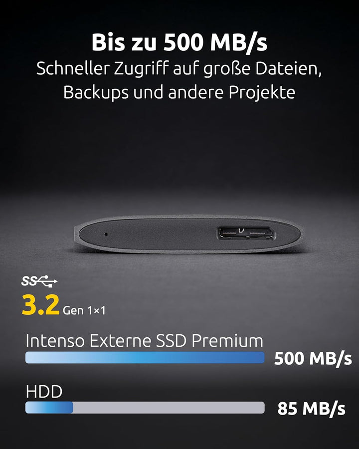 Intenso External SSD 256GB Premium 250 GB Premium, 250 GB Premium