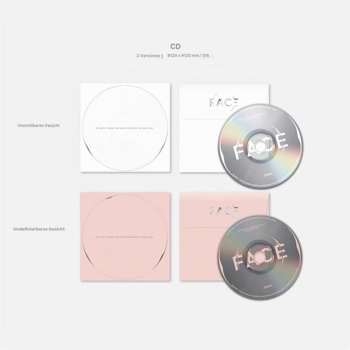 JIMIN OF BTS - [FACE] (Invisible Face Ver.) Photo Book + CD + Photo Card A + Photo Card B + Post Car