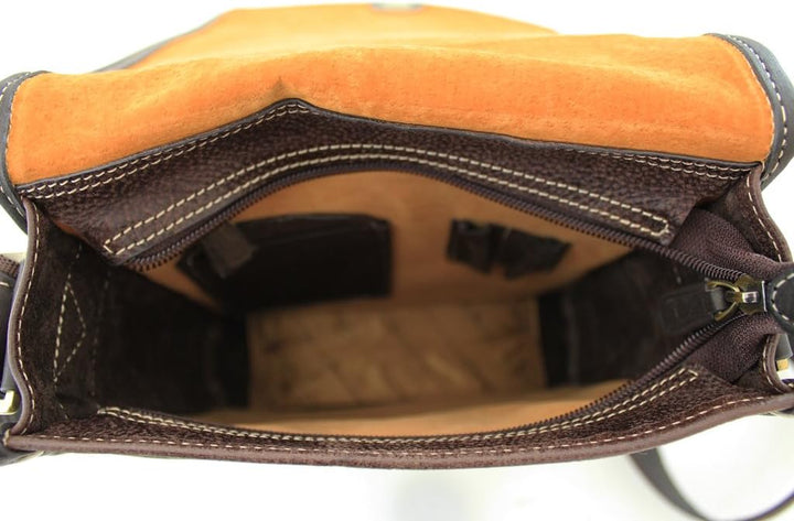 Gérard Henon , Herren Schultertasche Braun, Braun