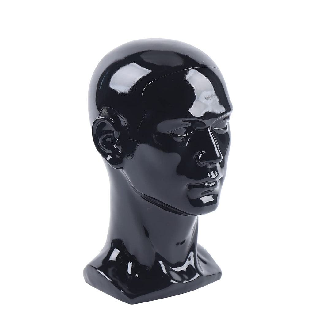 Männlicher Modellkopf Schaufensterpuppenkopf Mannequin Kopf mit Ohren aus PVC für Kopfhörer Hüte Per
