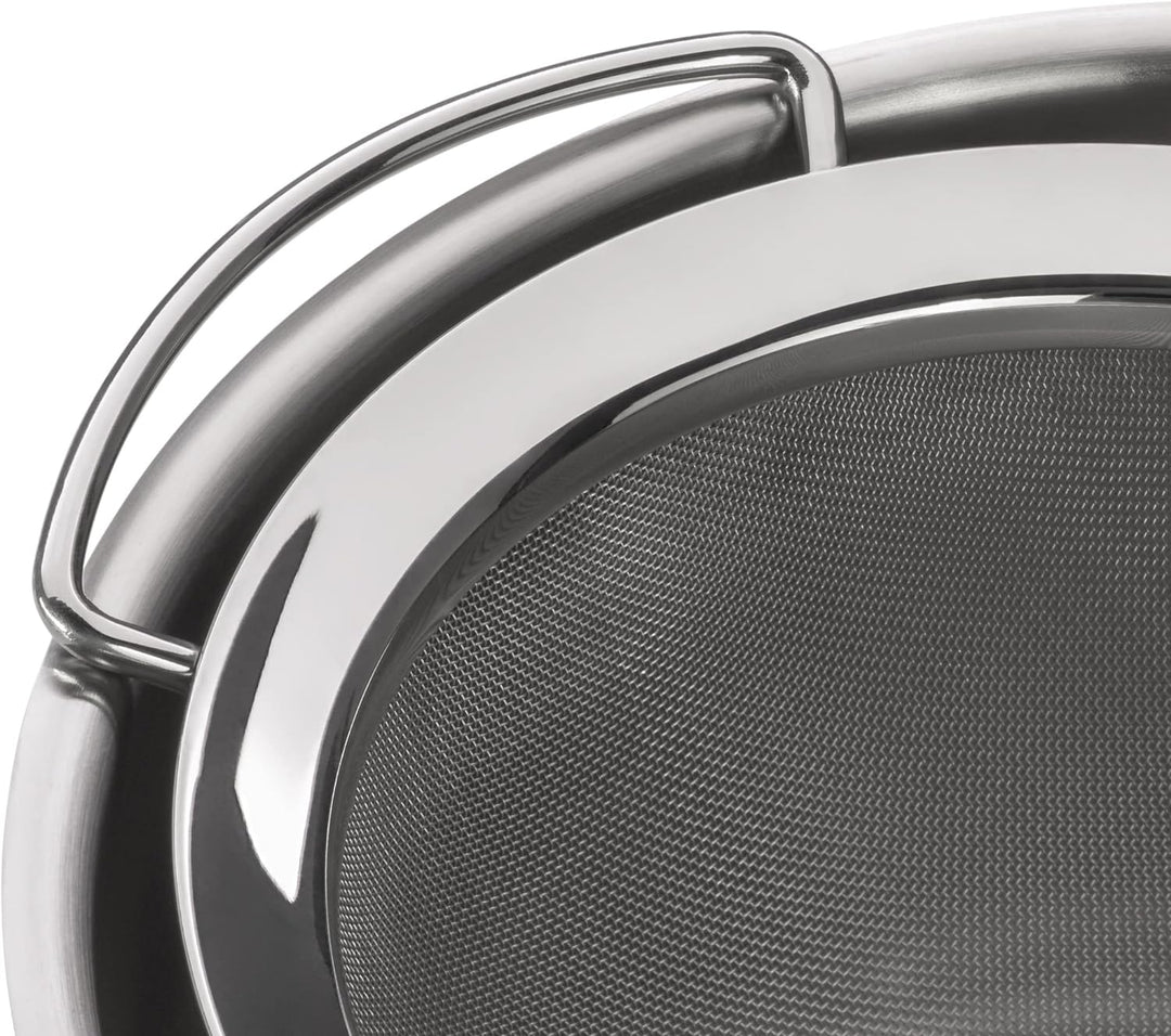 WMF Profi Plus Küchensieb 12 cm, mit Drahtgeflecht, Cromargan Edelstahl teilmattiert, spülmaschineng