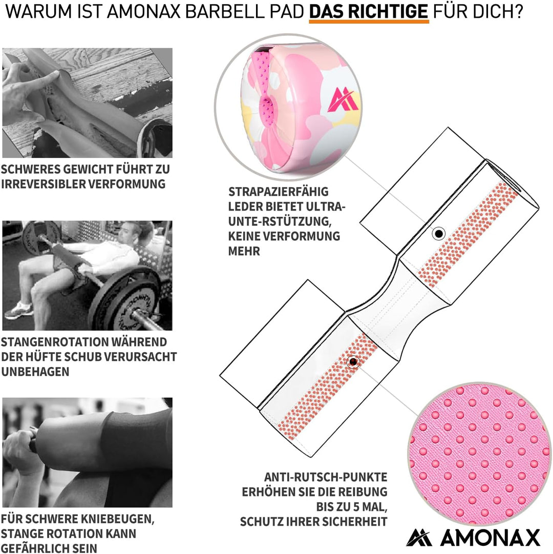Amonax langhantel polster, extra dicke nackenpolster langhantel- Barbell Pad nackenschutz für hip th