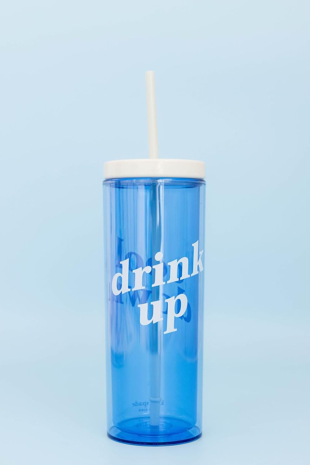 Kate Spade New York Acryl-Becher mit Deckel und Strohhalm, 680 ml, schmaler doppelwandiger Becher, C