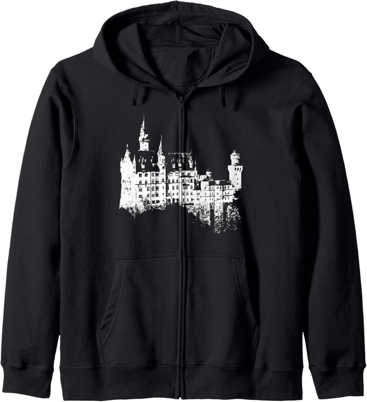 Neuschwanstein Vintage Deutschland Bayern I Love Germany Kapuzenjacke