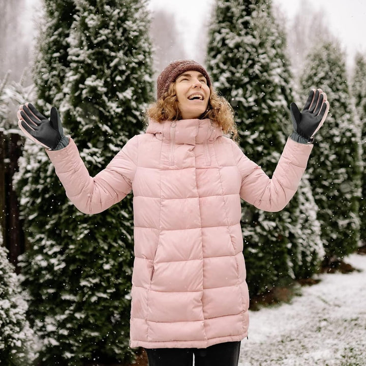 Andiker Winter Damen Skihandschuhe, Winterhandschuhe Warm, wasserdichte Touchscreen Anti Rutsch Snow