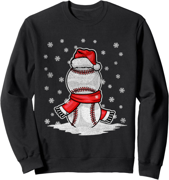 Lustige Weihnachten Baseball-Spieler Geschenk Jungs Sweatshirt