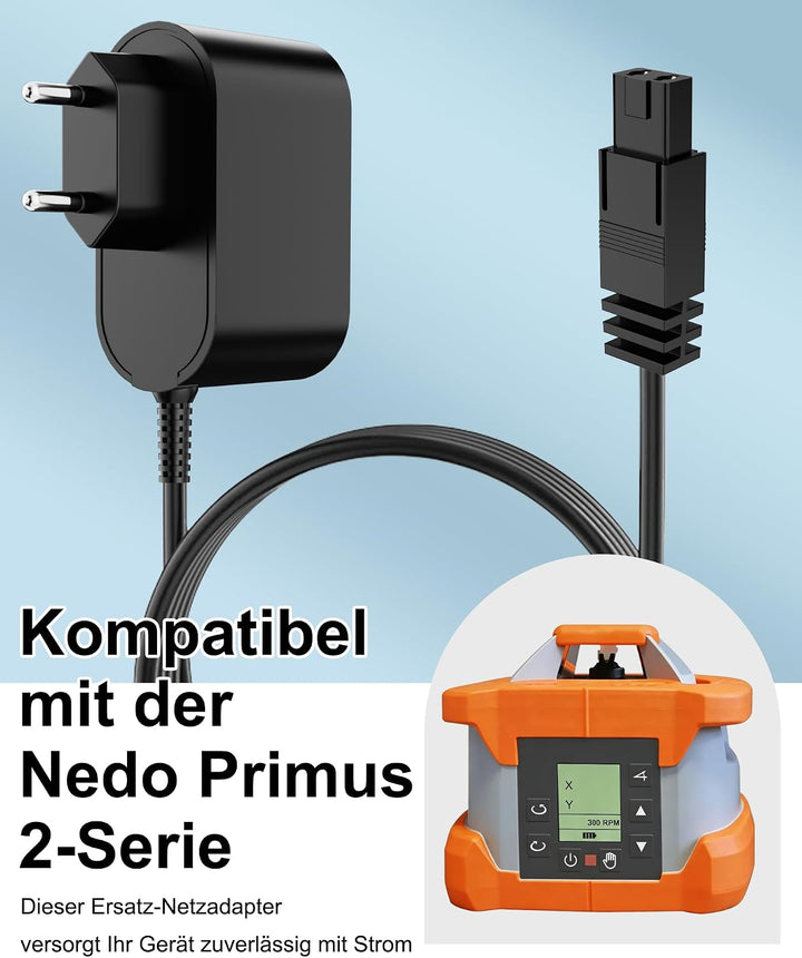 6,6V 1,7A Ladegerät kompatibel mit Nedo Primus Series Rotating Lasers,Stabiler Ersatz-Ladeadapter fü