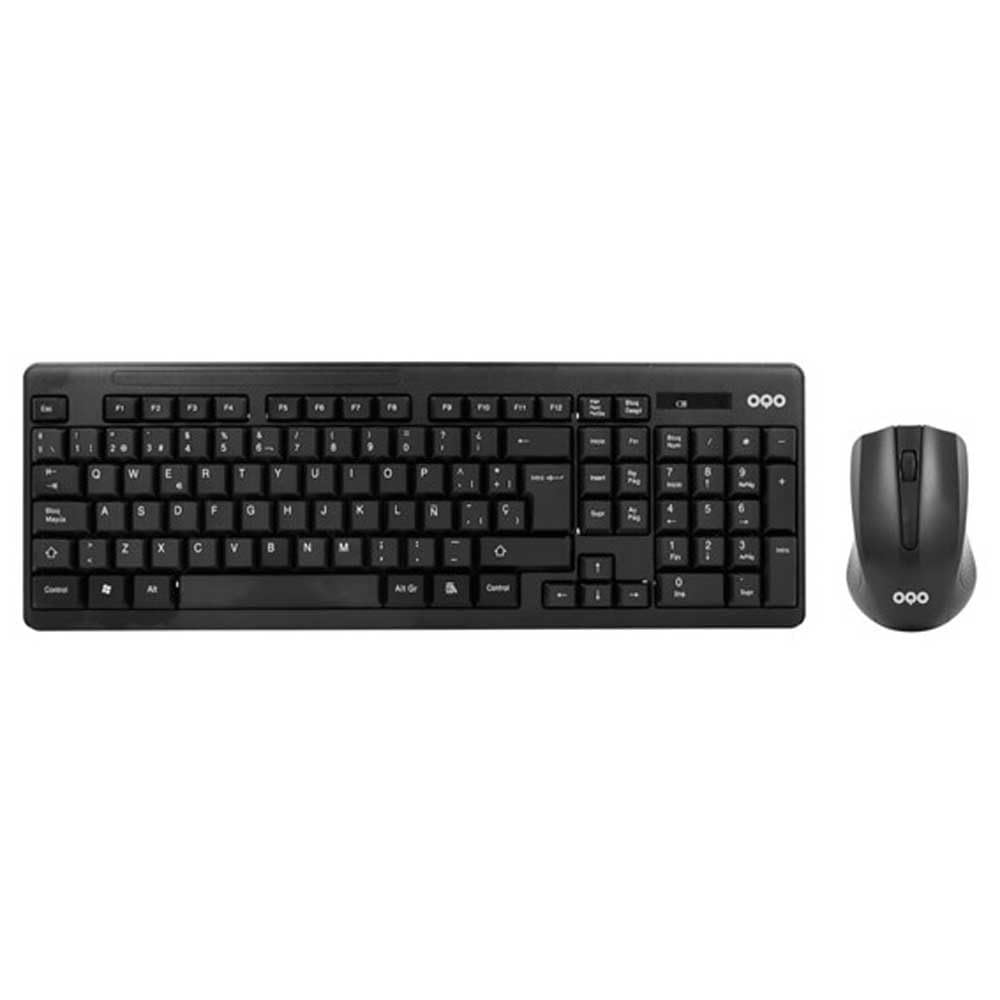 OQO TR002-W Tastatur und Maus, Schwarz, Mehrfarbig, spanische QWERTY-Tastatur und -Maus