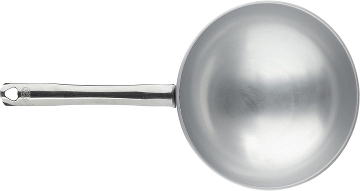 Pentole Agnelli ALMR1111W28 Wok, Radiant mit Boden aus Aluminium, 28 cm, Metall, Silber/schwarz, 28
