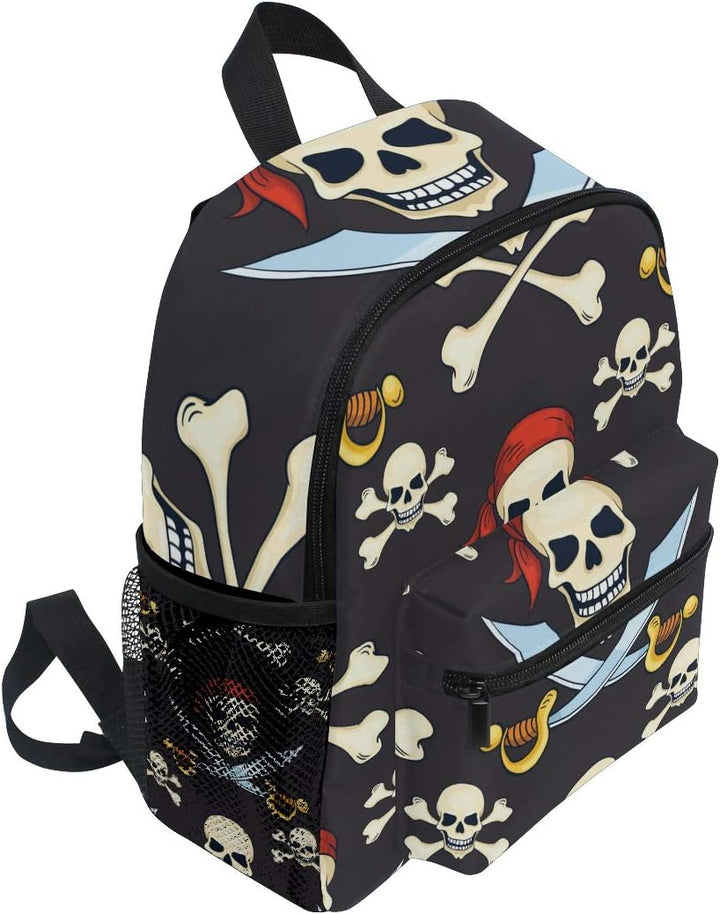 Kinderrucksack Piratenschädel Kindergarten Kindergartentasche für Kleinkinder Mädchen Jungen