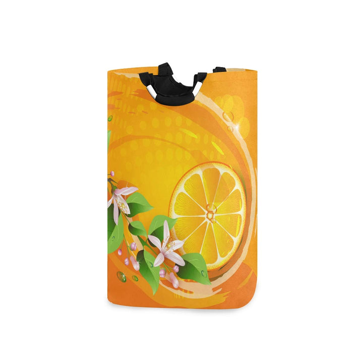 Sommer Orange Gelb Grosser Wäschekorb Faltbar Wasserdicht Wäschesammler Vorratsbehälter Laundry Bask