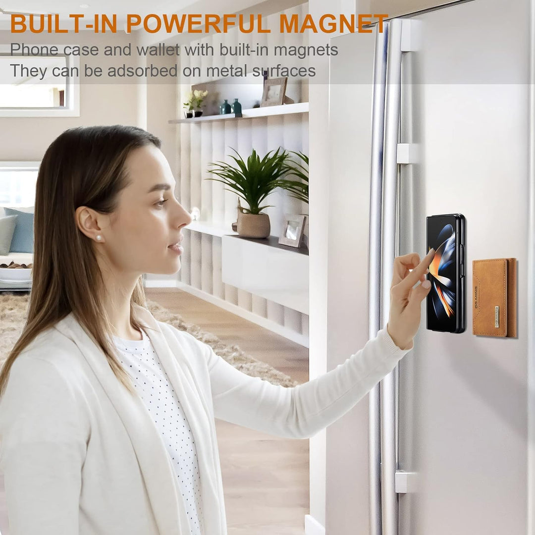 UDBKKDX 2 in 1 Handyhülle für Samsung Galaxy Z Fold 5, abnehmbare Brieftasche und magnetische Adsorp