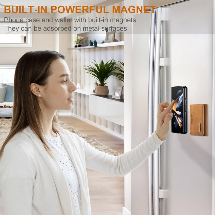 UDBKKDX 2 in 1 Handyhülle für Samsung Galaxy Z Fold 5, abnehmbare Brieftasche und magnetische Adsorp