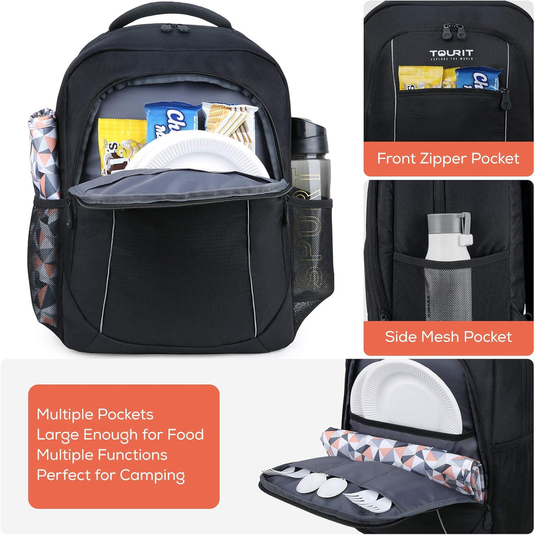 TOURIT kühlrucksack 22L, kühl Rucksack Kühltasche Wasserdichter Isolierter Thermo Rucksack für Männe