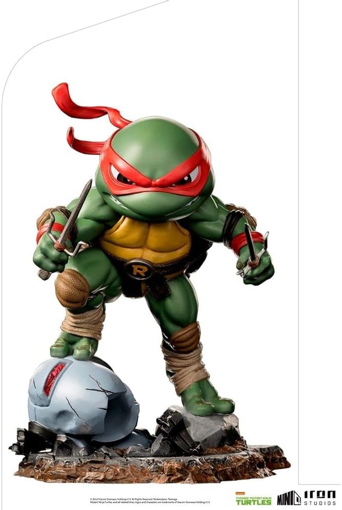 Iron Studios 84056 TMNT Raphael Minico statuen, Mehrfarbig