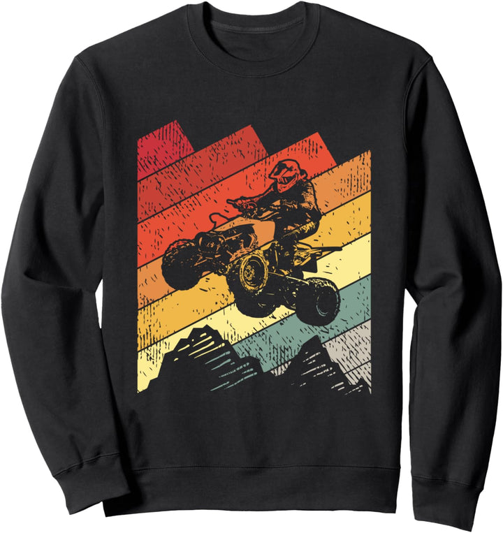 ATV Biker Vintage Geschenk Racing Four Wheeler Quad Bike Sweatshirt