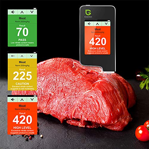 Greentest Instant-Lesegerät für frisches Fleisch, Obst, Gemüse, Nitrat-Tester und Messgerät für Lebe