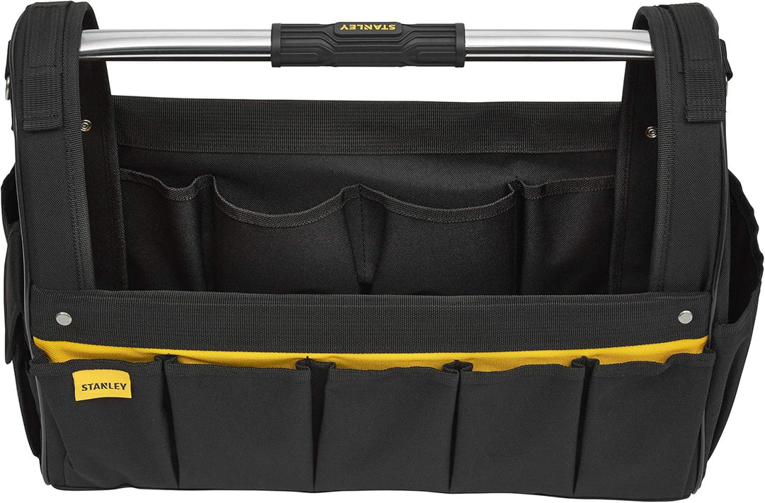 Stanley Werkzeugtrage (47 x 34,3 x 22,9 cm, offene Box aus 600 Denier Nylon mit verstellbarem Schult