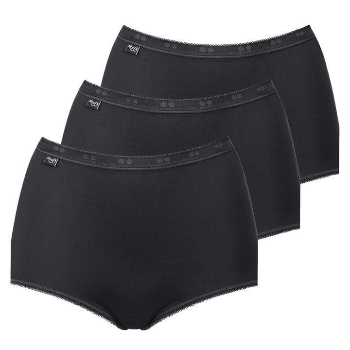 Sloggi Damen Basic+ Maxi C3p 54 Schwarz, 54 Schwarz