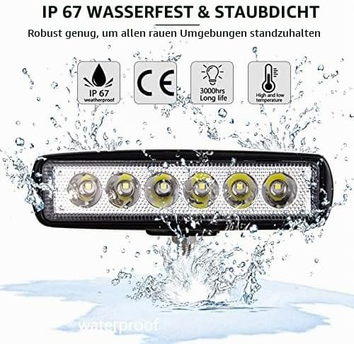 Willpower 10PCS Mini Led Arbeitsscheinwerfer Bar 6 Zoll 18W LED Scheinwerfer 12V 24V Spot Zusatzsche