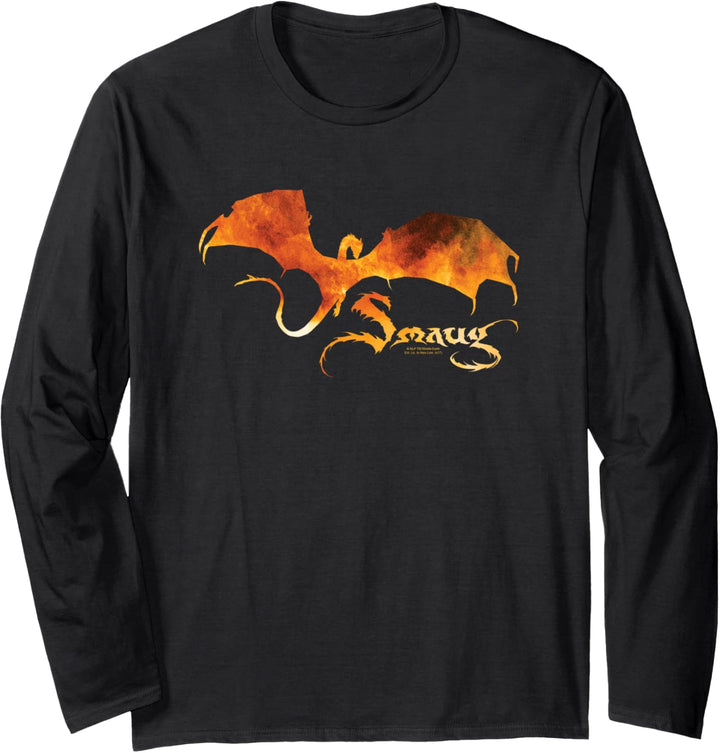 Hobbit Smaug on Fire Langarmshirt
