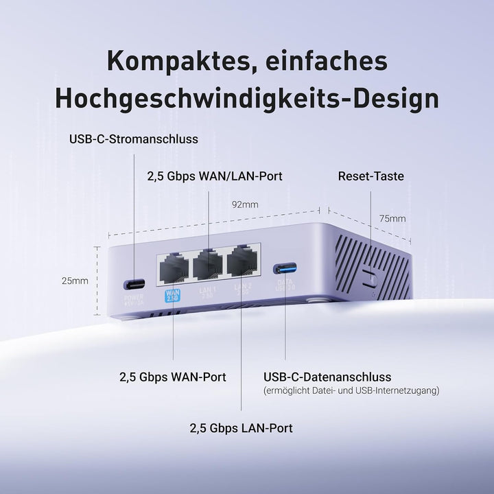 GL.iNet MT5000 (Brume 3) Hochgeschwindigkeits-VPN-Sicherheitsgateway für Homeoffice: Bis zu 1100 Mbi