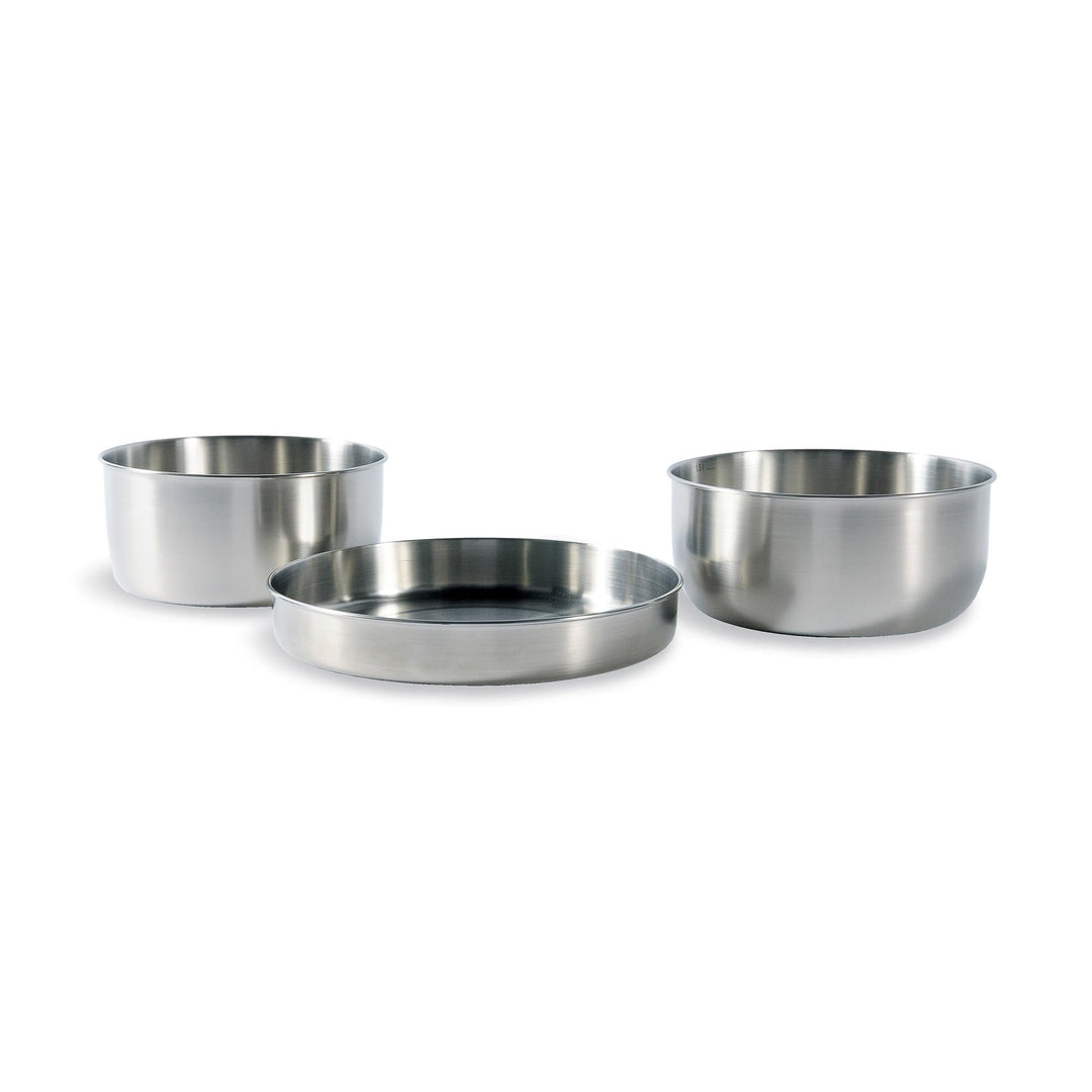 Tatonka Multi Pot Set (3-teilig) - Camping-Kochgeschirr aus Edelstahl - Bestehend aus einer Pfanne u