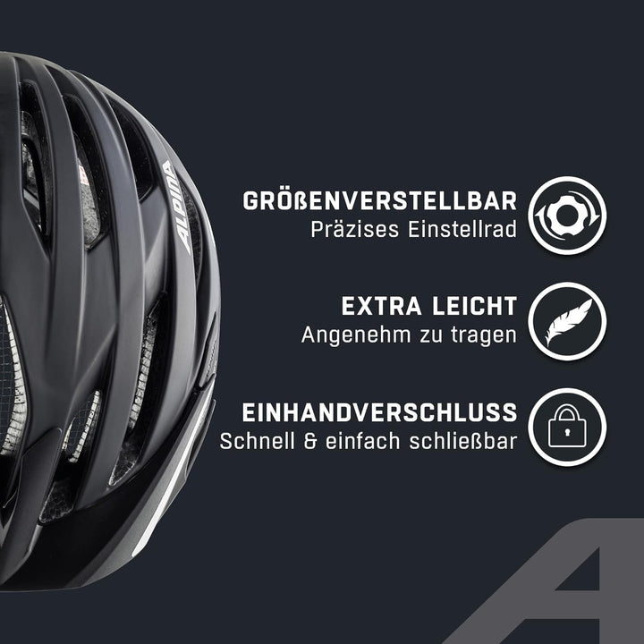 ALPINA HAGA - Stossabsorbierender, Sicherer & Optimal Anpassbarer Urban Fahrradhelm Mit Integriertem