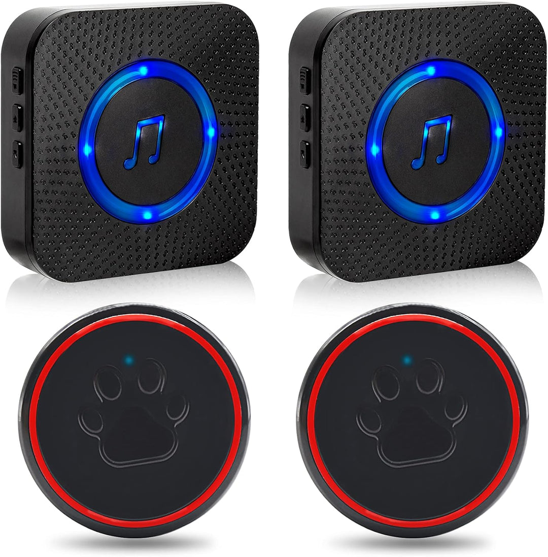 ChunHee Wireless Hundetürklingel für Töpfchentraining/Hundeglocke Smart Buttons/Hunde Buzzer Türklin