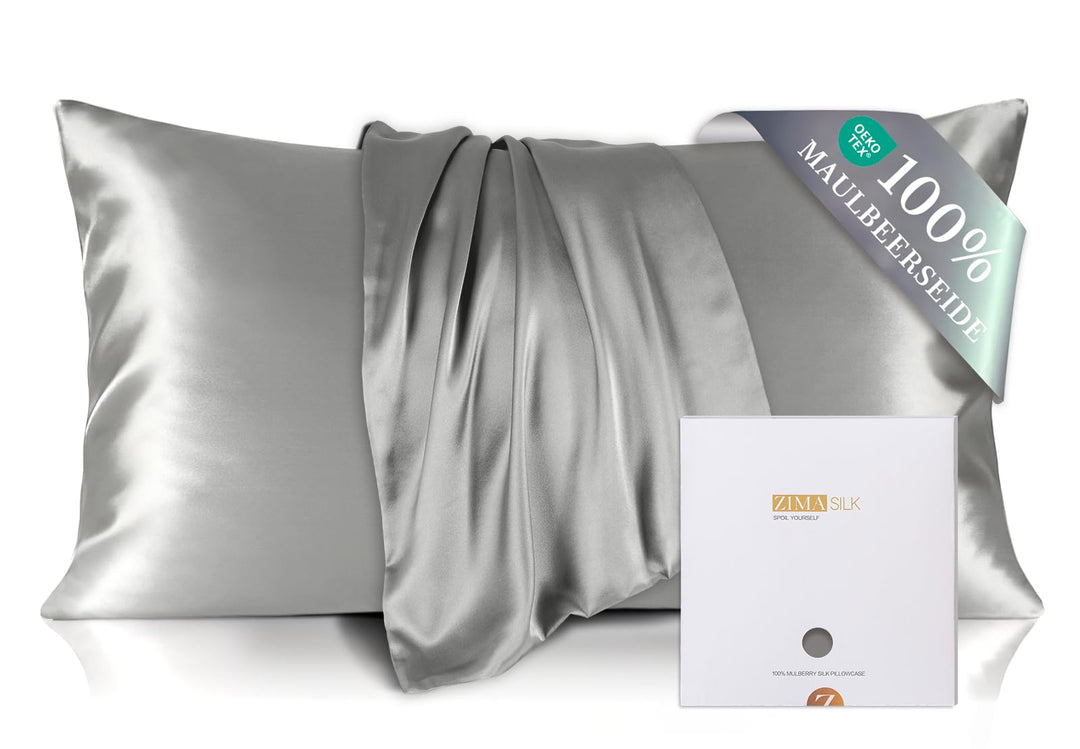ZIMASILK Kissenbezug aus 100% Seide für Haare und Haut. Doppelseitige 19 Momme Reine Maulbeerseide K
