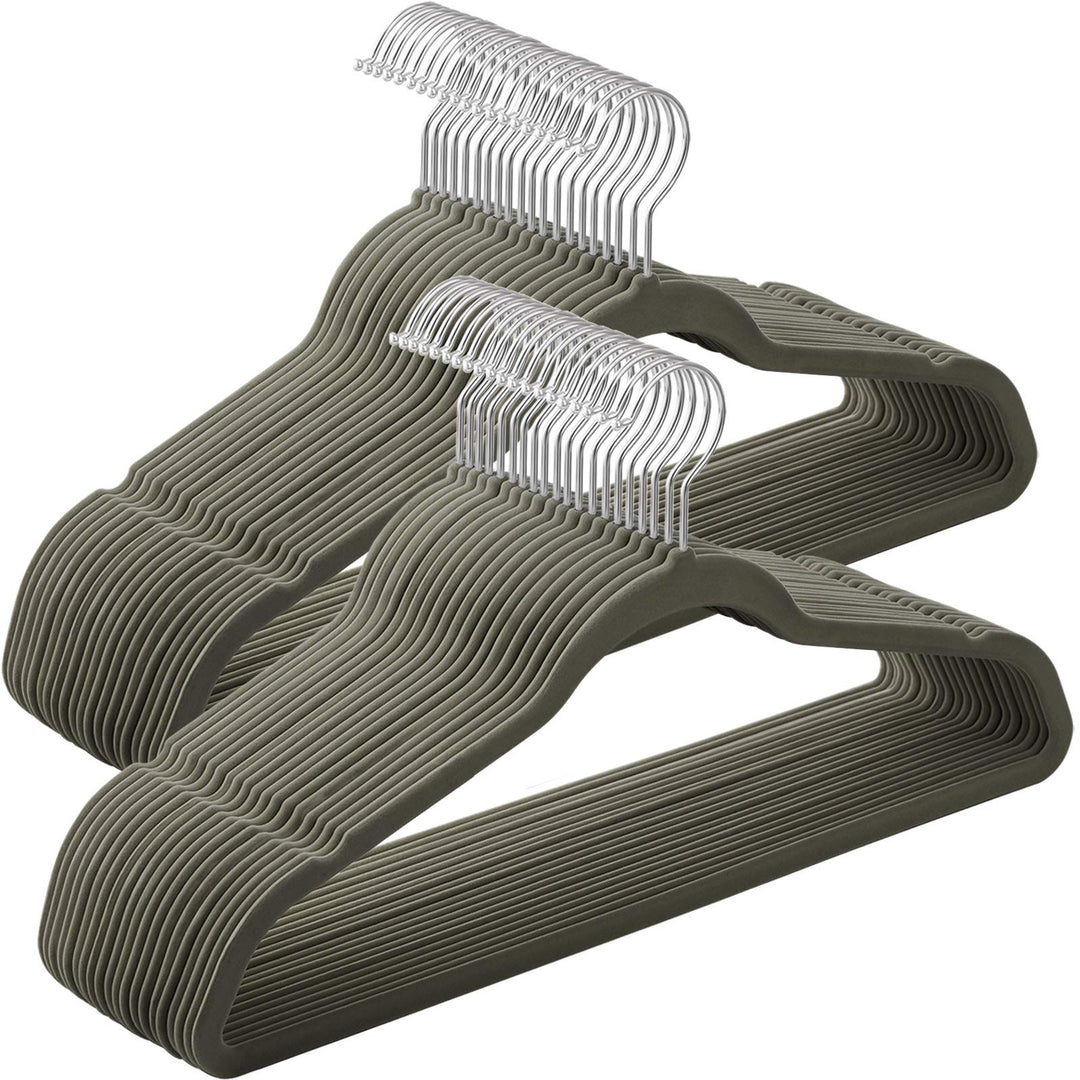 SONGMICS Kleiderbügel Samt, 50er Set, Jackenbügel, 41,5 cm breit, Anzugbügel, dünn, gut belastbar, u