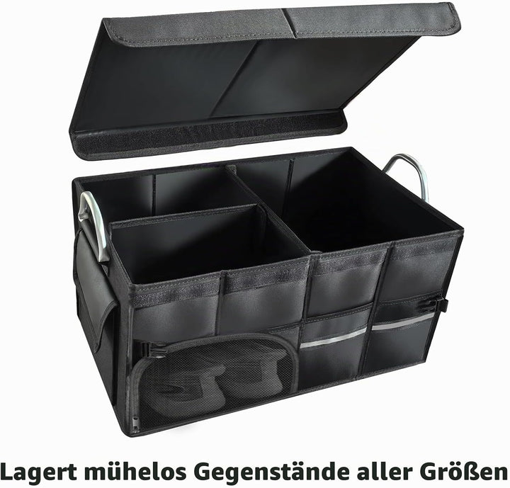 Kofferraumtasche, Kofferraum Organizer mit Deckel, Faltbare Auto Kofferraumtasche, Koffertasche, sta