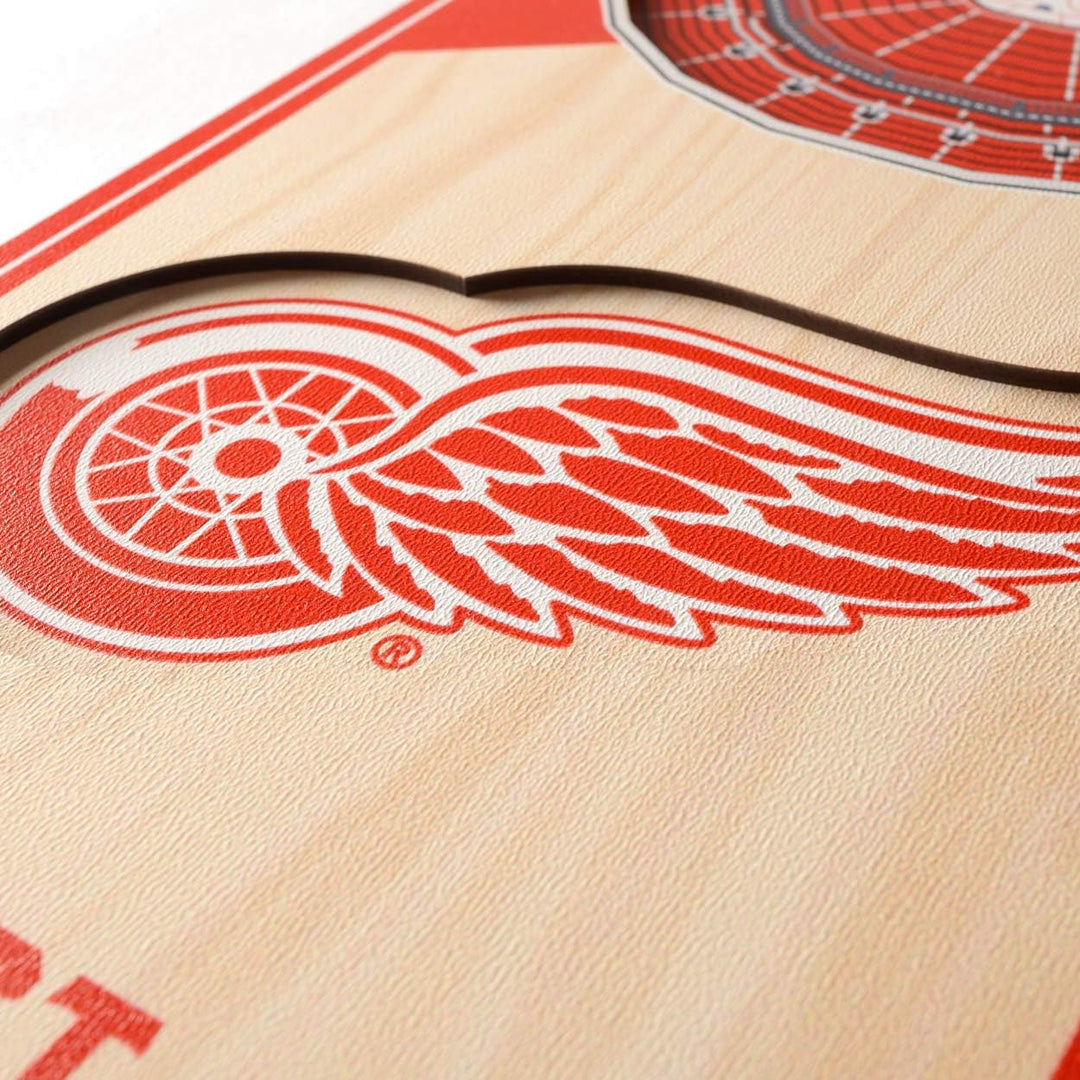 YouTheFan NHL 3D Stadion Banner 6 x 19 Zoll Detroit Red Wings, Detroit Red Wings