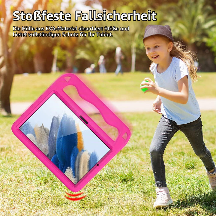 DUZZONA Kinder Hülle für Samsung Galaxy Tab A8 10,5 Zoll 2022 (SM-X200/X205/X207), mit integriertem