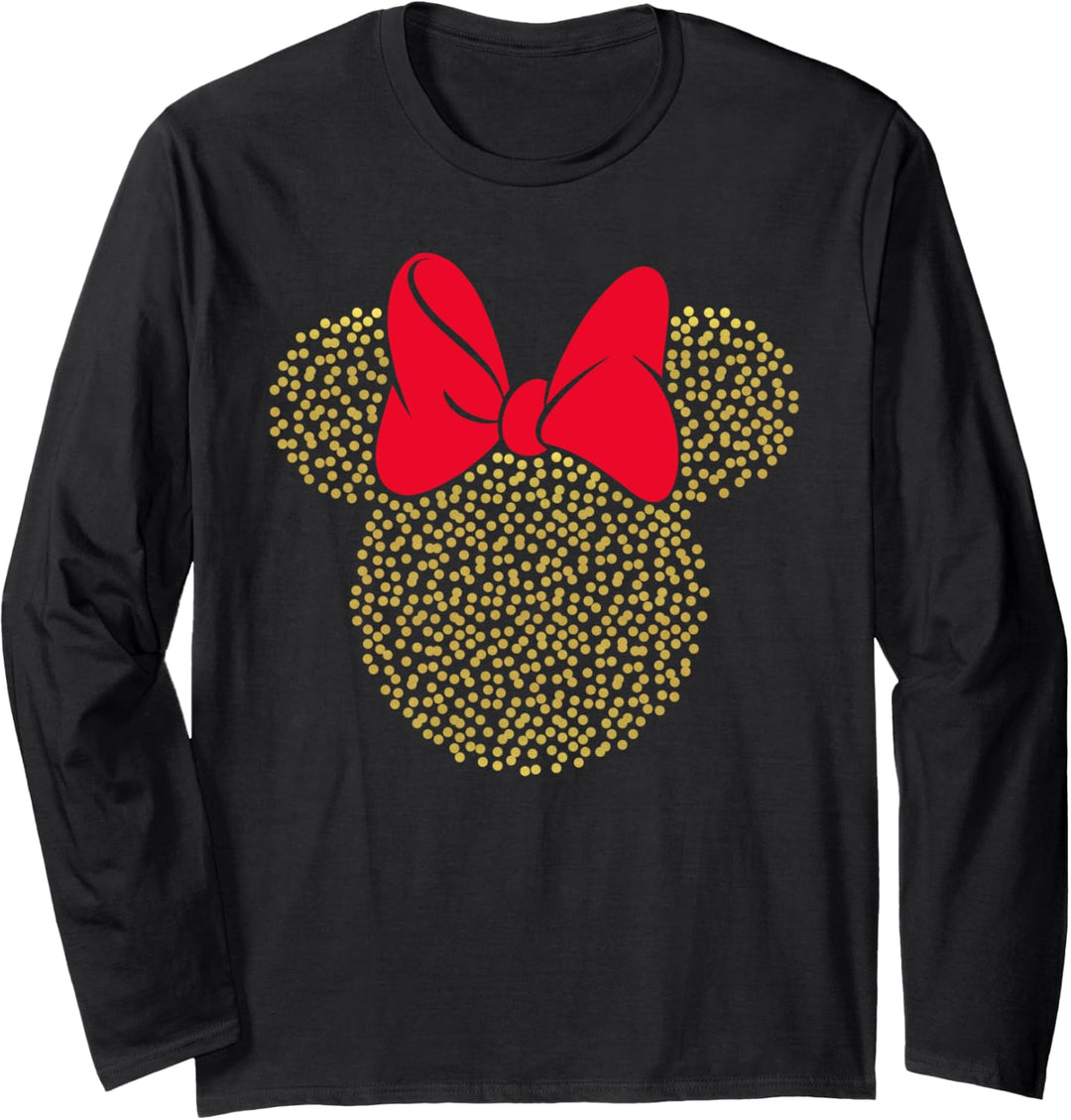 Disney Minnie Mouse Dotted Gold Icon Langarmshirt